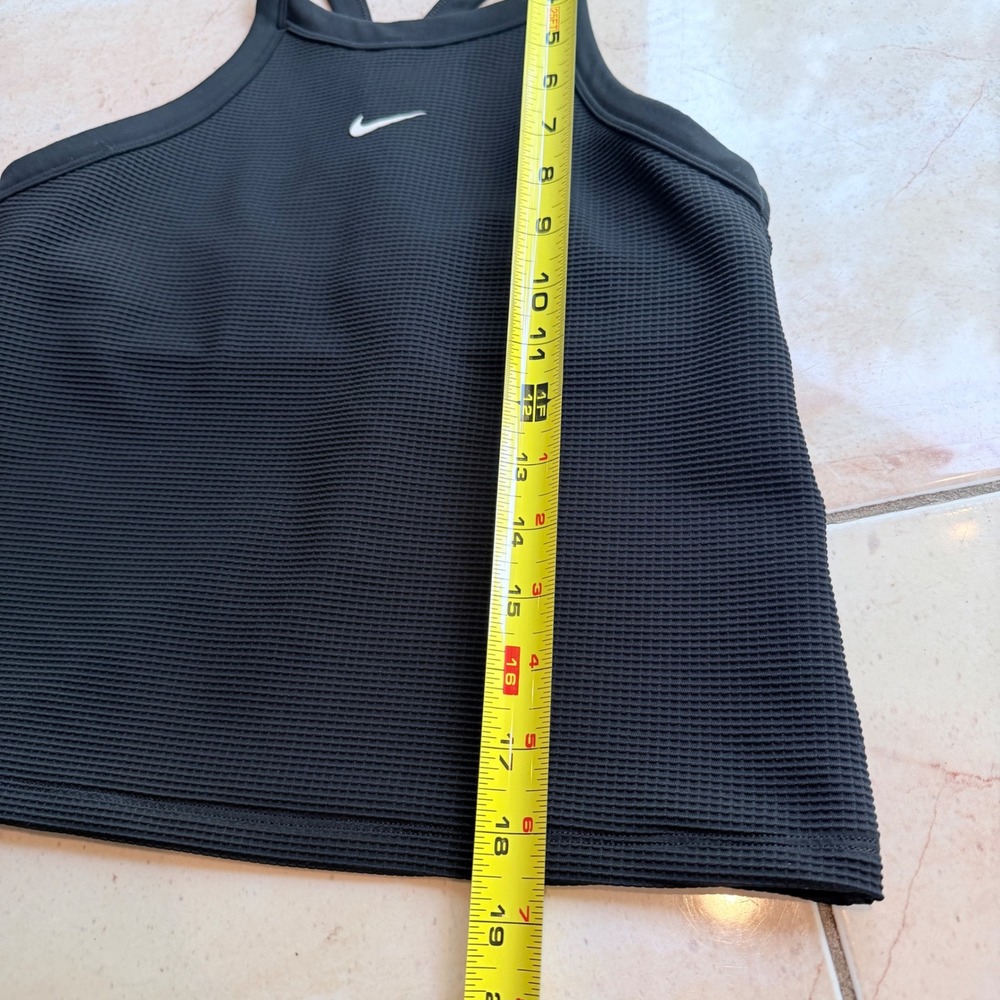 Nike Girls XL Dri-FIT Tank Top Black High Neck Racerback Built In Bra NWT - Picture 8 of 8